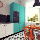 interier kuchyne retro byt vieden od kivvi architects