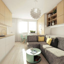 navrh interieru kuchyne v obyvacke od kivvi architects