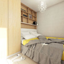 navrh spalne namiesto kuchyne zlta od kivvi architects